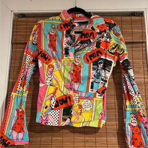 Vintage Comic Print Women's Jacket